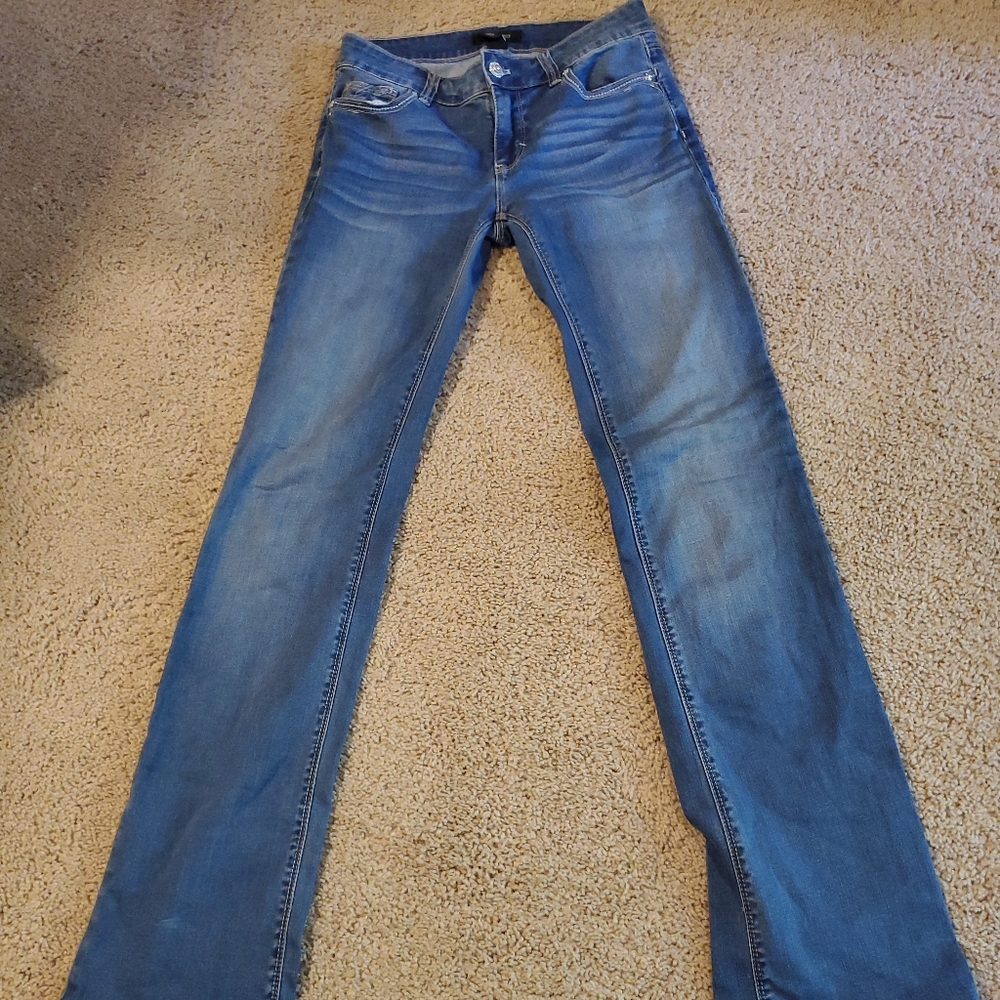 White House Black Market Bootcut Light Wash Jeans W/ Cute Back Pocket Accents 0L